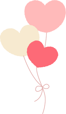 ハートの風船の画像